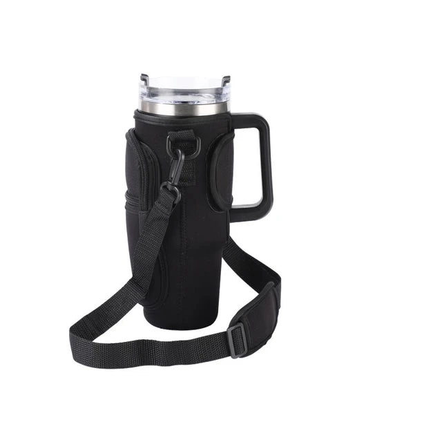 Water Bottle Carrier Bag with Pouch 2 in 1