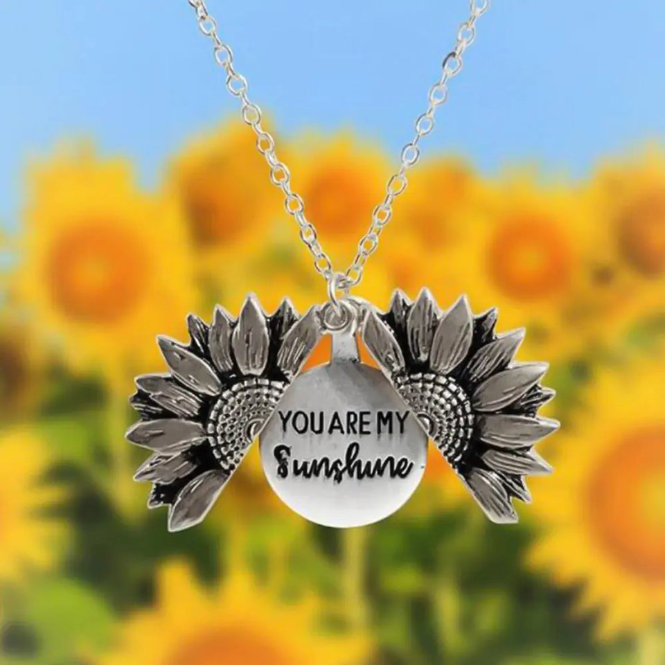 You Are My Sunshine Open Locket Necklace